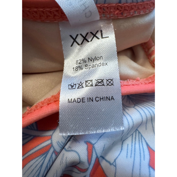 Women's Chic Soul Swimsuit Bottoms Size 3XL Coral Floral - Picture 4 of 4
